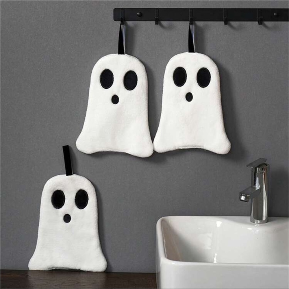 1pc Holiday Ghost Hand Towel